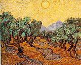 Olive Canvas Paintings - Olive Trees 1889